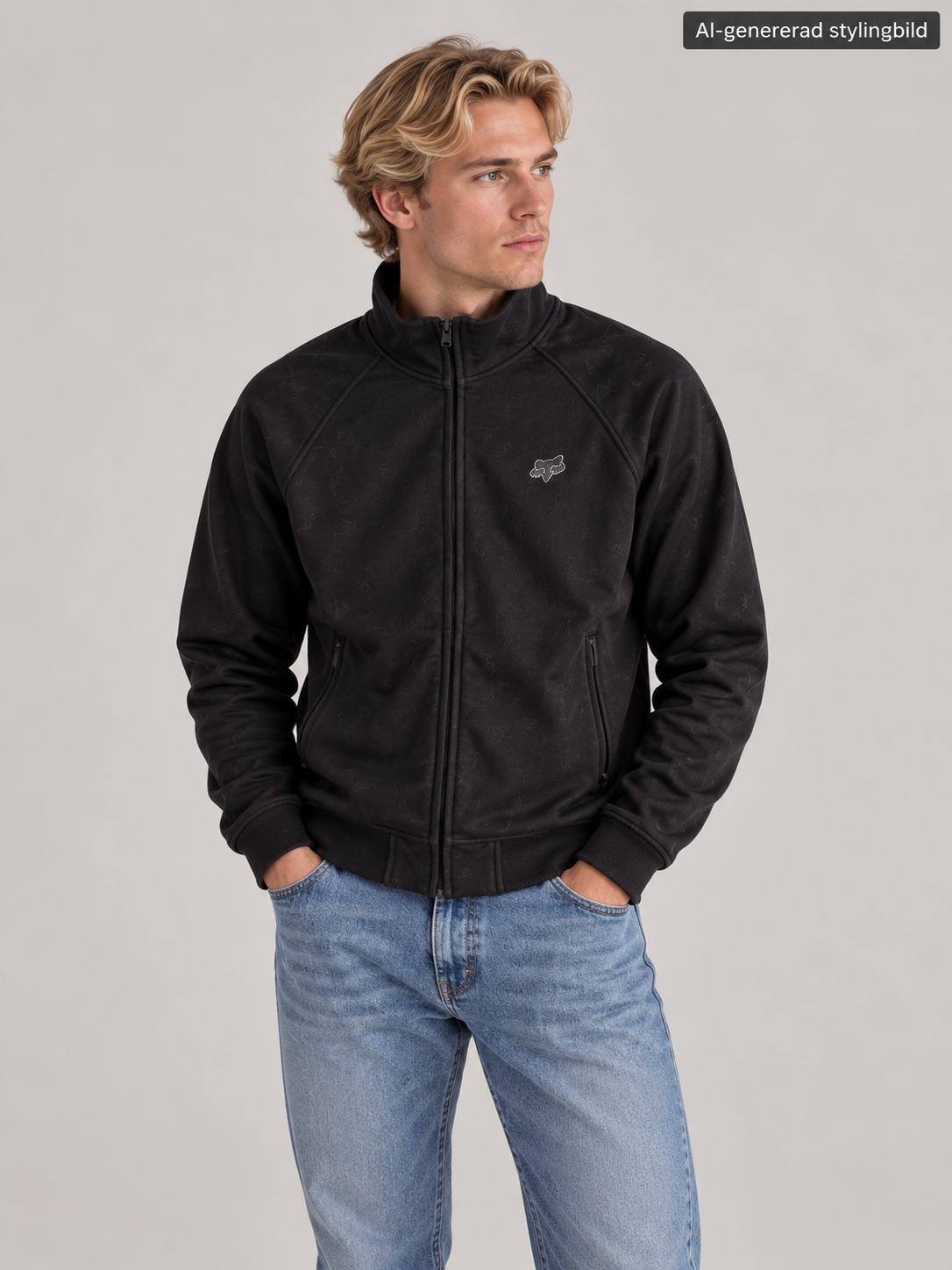 Fox Racing Svart zipjacka / track jacket