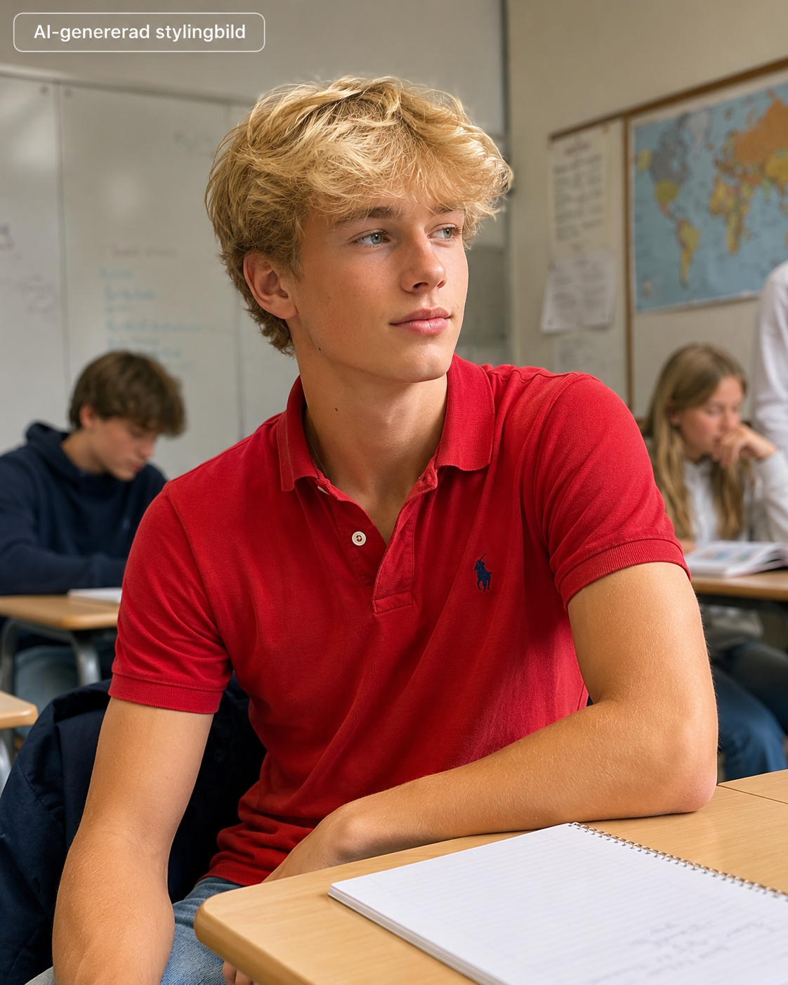 Polo Ralph Lauren Röd Slim Fit-piké
