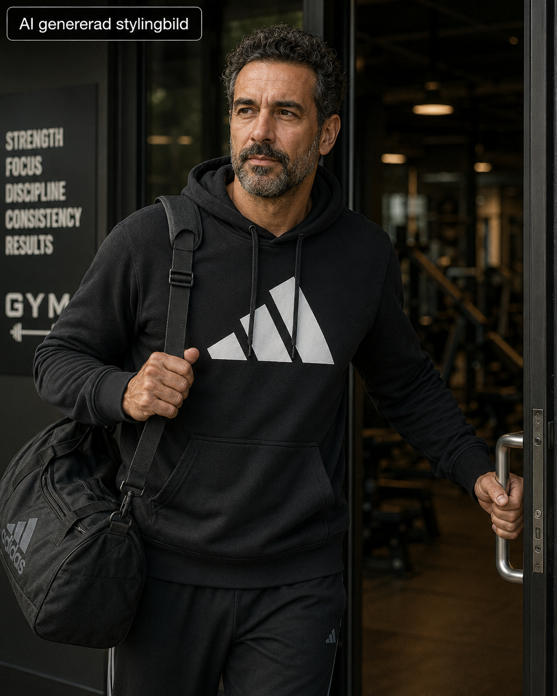 Adidas Svart hoodie