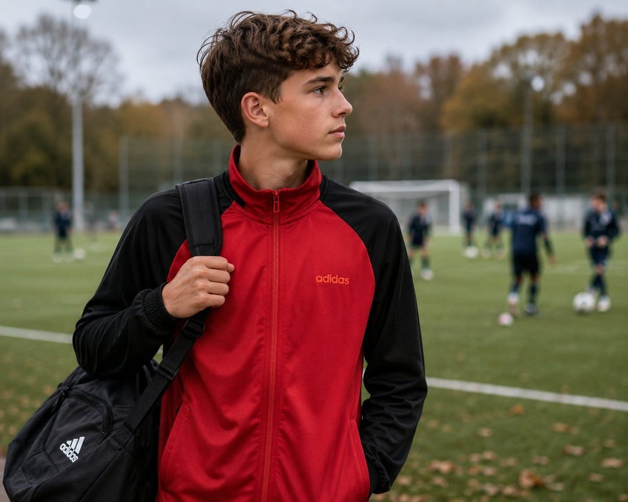 Adidas Röd/svart träningsjacka