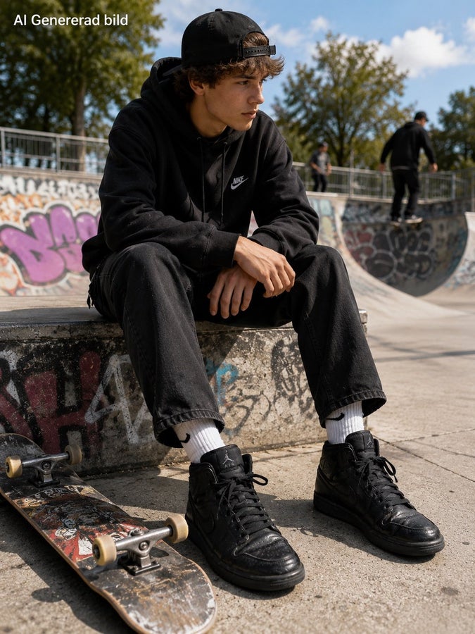 Nike Air Jordan 1 Mid, Triple Black